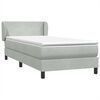 vidaXL Sommier &agrave; lattes de lit et matelas gris clair 90x220 cm velours