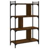 vidaXL Biblioth&egrave;que 4 niveaux ch&ecirc;ne brun 76x32x123cm bois d'ing&eacute;nierie