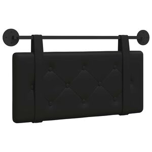 vidaXL T&ecirc;te de lit suspendue Montage mural Noir 80 cm Simili cuir