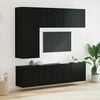 vidaXL Unit&eacute; murale de TV 5 pcs Ch&ecirc;ne noir Bois d'ing&eacute;nierie