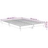 vidaXL Cadre de lit sans matelas gris b&eacute;ton 135x190 cm