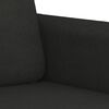 vidaXL Ensemble de canapés 3 pcs avec coussins Noir Tissu