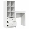 vidaXL Bureau avec tiroir 2 pcs Blanc