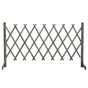vidaXL Cl&ocirc;ture en treillis de jardin Gris 150x80 cm Bois de sapin