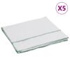 vidaXL Chiffon de nettoyage 5pcs blanc avec des rayures vertes 50x60cm