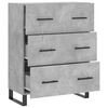 vidaXL Buffet gris b&eacute;ton 69,5x34x90 cm bois d'ing&eacute;nierie