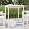 vidaXL Table de jardin blanc 82,5x82,5x110 cm bois massif de pin