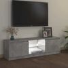 vidaXL Meuble TV avec lumi&egrave;res LED gris b&eacute;ton 120x30x36 cm