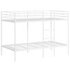 VidaXL Lit superpos&eacute; sans matelas blanc 100x200 cm acier