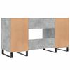 vidaXL Bureau gris b&eacute;ton 140x50x75 cm bois d'ing&eacute;nierie