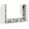 vidaXL Ensemble meuble TV 6 pcs Blanc brillant Bois d'ing&eacute;nierie