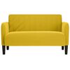 vidaXL Canap&eacute; causeuse jaune 109 cm velours