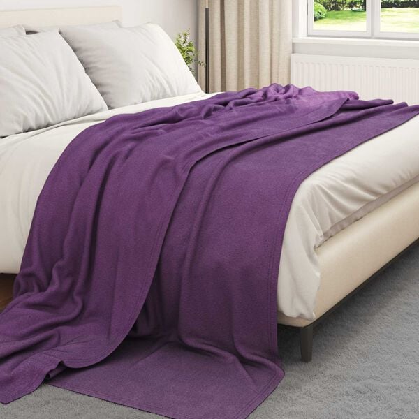 vidaXL Couvertures &agrave; jeter 24 pcs Violet 270 x 240 cm Toison