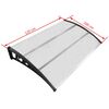 vidaXL Auvent de porte 120x100 cm