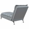 vidaXL Chaise longue de massage avec coussins gris clair tissu
