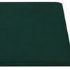 vidaXL T&ecirc;te de lit murale 12 pcs Vert fonc&eacute; 30 x 30 cm Velours