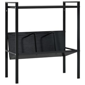 vidaXL Biblioth&egrave;que 2 niveaux Noir 52x28x59 cm bois d'ing&eacute;nierie