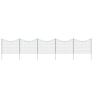 vidaXL Ensemble de cl&ocirc;ture de jardin vo&ucirc;t&eacute;e plus basse 77,5x64 cm vert