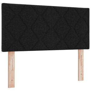 vidaXL T&ecirc;te de lit avec t&ecirc;te de lit Noir 90 cm Cuir synth&eacute;tique