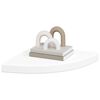 vidaXL &Eacute;tag&egrave;res d'angle flottantes 4 pcs blanc 35x35x3,8 cm MDF