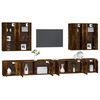vidaXL Ensemble de meubles TV 8 pcs Ch&ecirc;ne fum&eacute; Bois d'ing&eacute;nierie