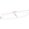 vidaXL Dessus de table 140x50x2,5 cm ovale bois massif de manguier