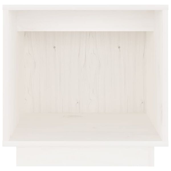 vidaXL Table de chevet Blanc 40x30x40 cm Bois de pin solide