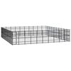 vidaXL Chenil d'ext&eacute;rieur pour chiens Acier 92,16 m&sup2;