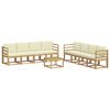 vidaXL Ensemble de canap&eacute;s d'ext&eacute;rieur 9 pcs Blanc et cr&egrave;me