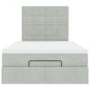 vidaXL Cadre de lit ottoman et matelas gris clair 120x200 cm velours