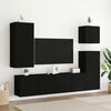 vidaXL Meuble TV mural noir 80x30x41 cm