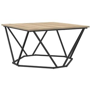 vidaXL Table basse Ch&ecirc;ne Sonoma 80 x 80 x 45 cm