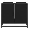 vidaXL Armoire de lavabo de salle de bain noir 65x33x60 cm