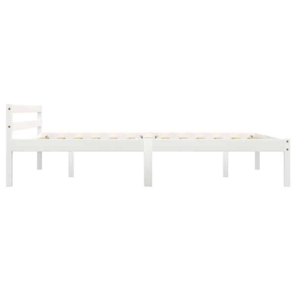vidaXL Cadre de lit sans matelas blanc bois de pin massif 140x200 cm