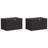 vidaXL Bo&icirc;te de rangement 2 pcs Anthracite 55 x 35 x 32 cm