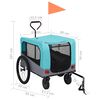 vidaXL Remorque de v&eacute;lo pour chiens et poussette 2-en-1 bleu et gris