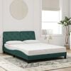 vidaXL Cadre de lit sans matelas vert fonc&eacute; 140x190 cm velours