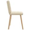 vidaXL Chaises &agrave; manger lot de 6 cr&egrave;me tissu