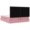 vidaXL Lit de Rangement avec matelas Rose 180 x 200 cm Velours