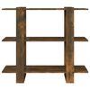 vidaXL Bibliothèque/Séparateur de pièce Chêne fumé 100x30x87 cm