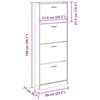 vidaXL Armoire &agrave; chaussures Sonoma gris 59x17x150 cm Bois d'ing&eacute;nierie