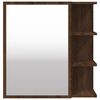 vidaXL Armoire &agrave; miroir de salle de bain Ch&ecirc;ne marron 62,5x20,5x64 cm