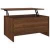 vidaXL Table basse Ch&ecirc;ne marron 80x55,5x41,5 cm Bois d'ing&eacute;nierie