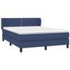 vidaXL Sommier &agrave; lattes de lit avec matelas Bleu 140x190 cm Tissu
