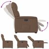 vidaXL Fauteuil inclinable &eacute;lectrique marron tissu