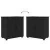 vidaXL Ensemble de mobilier de salle de bain Montage mural 3 pcs Noir