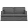 vidaXL Canap&eacute; Gris fonc&eacute; 142 x 80 x 85 cm tissu