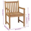 vidaXL Chaises de jardin lot de 8 avec coussins beige Bois teck massif