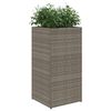 vidaXL Jardini&egrave;res 2 pcs gris 40x40x80 cm r&eacute;sine tress&eacute;e