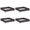 vidaXL Bordure de Pelouse 4 pc 100 x 100 x 20 cm Acier Noir